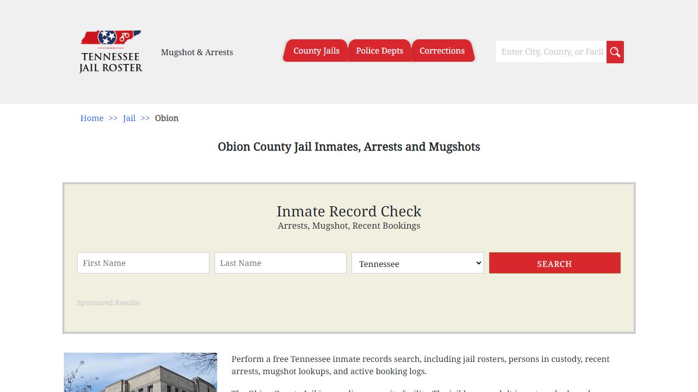 Obion County Jail Inmates, Arrests and Mugshots - Jail Roster Search